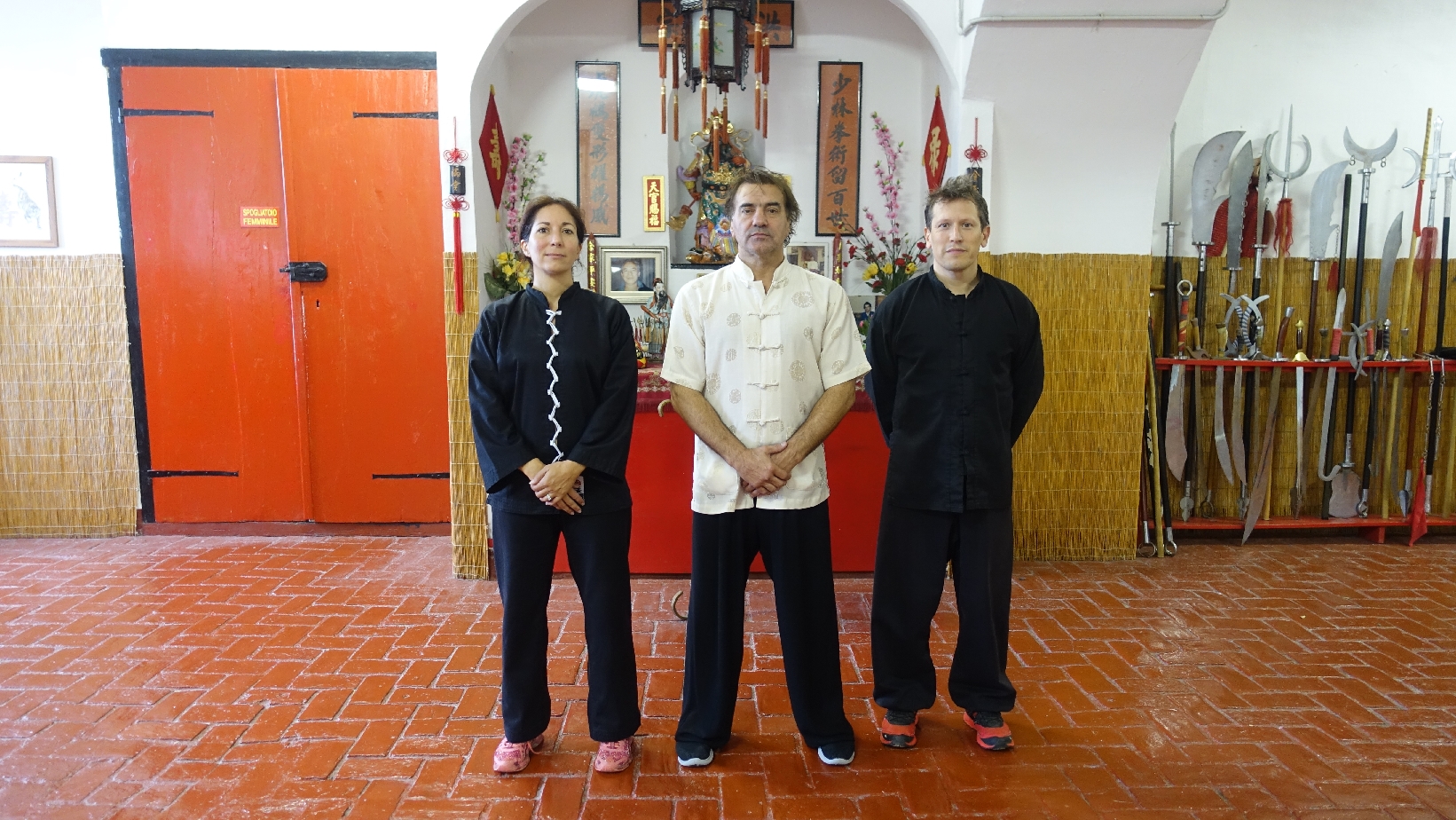 Laetitia, Sifu Paolo Cangelosi et Daniel (de gauche à droite)